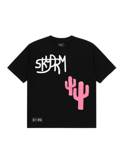 CACTUS T-SHIRT NEGRA GRAMAJE 300