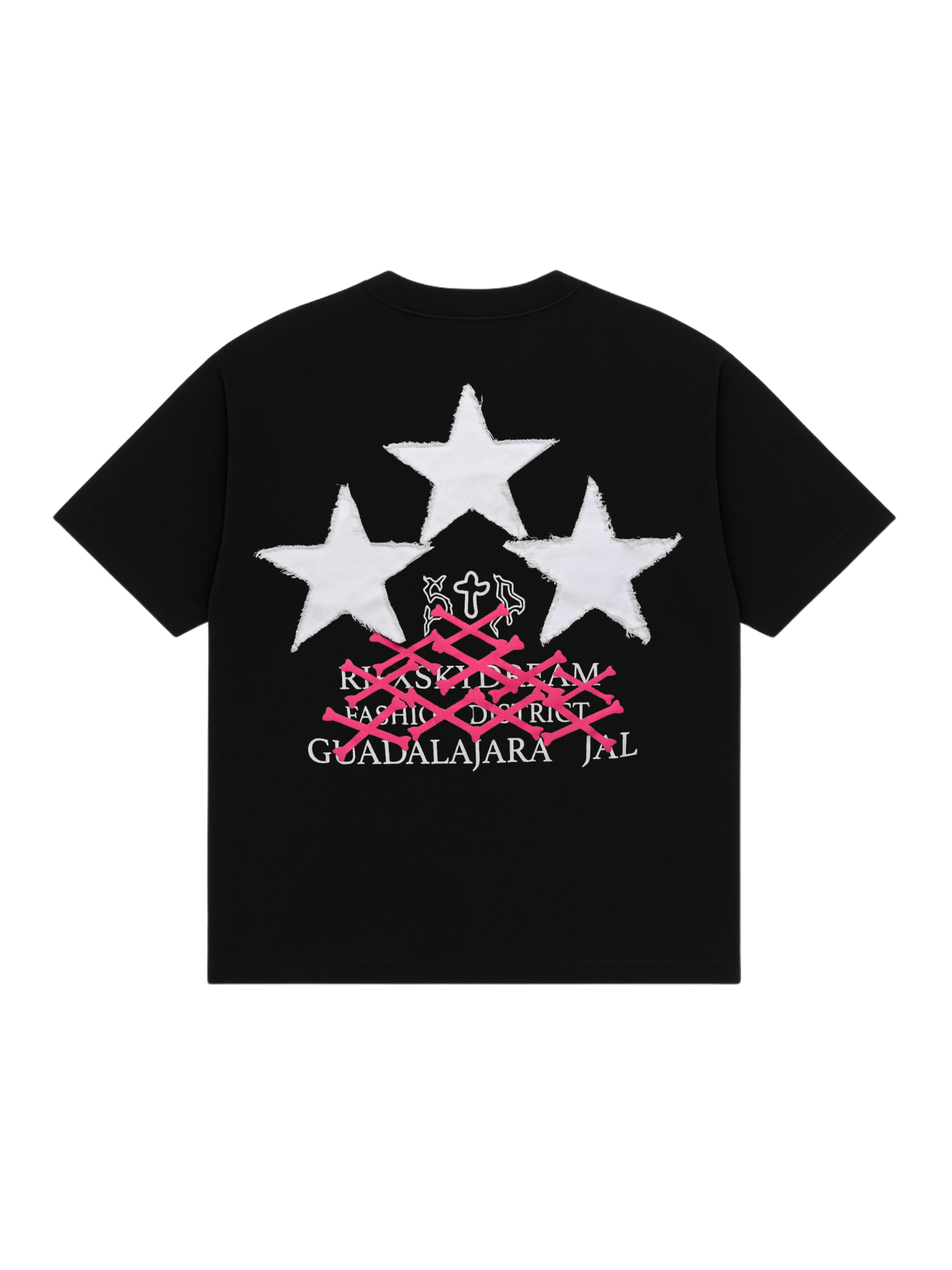 STARS T-SHIRT NEGRA GRAMAJE 300