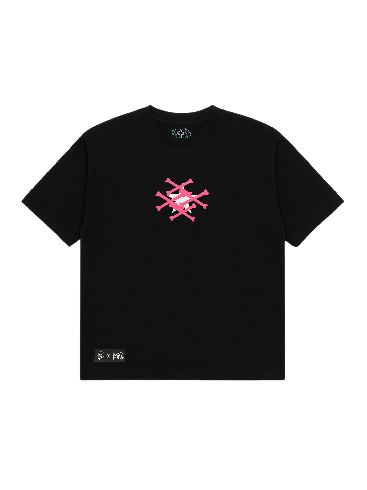 STARS T-SHIRT NEGRA GRAMAJE 300
